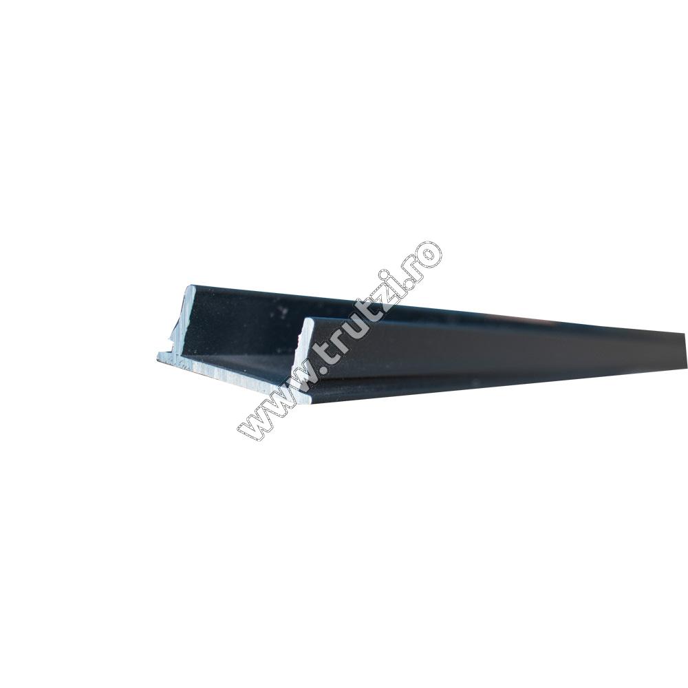 Set profil U 30x30mm, H 1920mm pentru instalare panou aluminiu în cadru de beton, gri RAL 7016