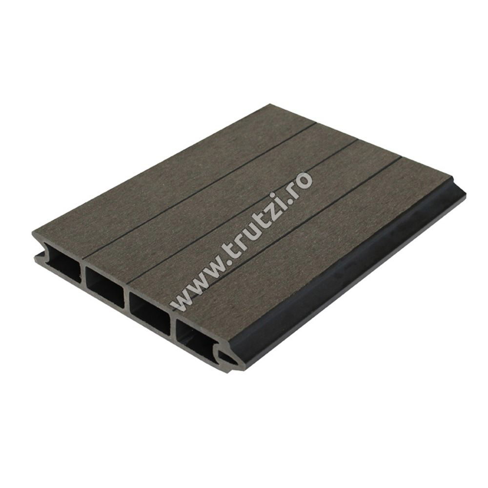 POARTA WPC GRI INCHIS PRIVACY,H 1700MM,L 900MM,STALP 1800MM, RAMA ALUMINIU NEAGR - imagine 3