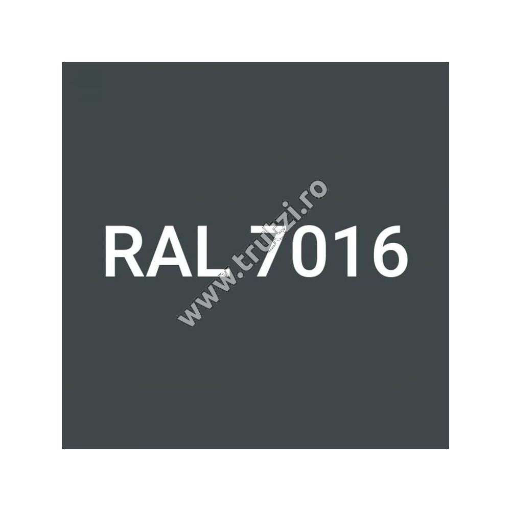 Set profil U 30x30mm, H 1920mm pentru instalare panou aluminiu în cadru de beton, gri RAL 7016