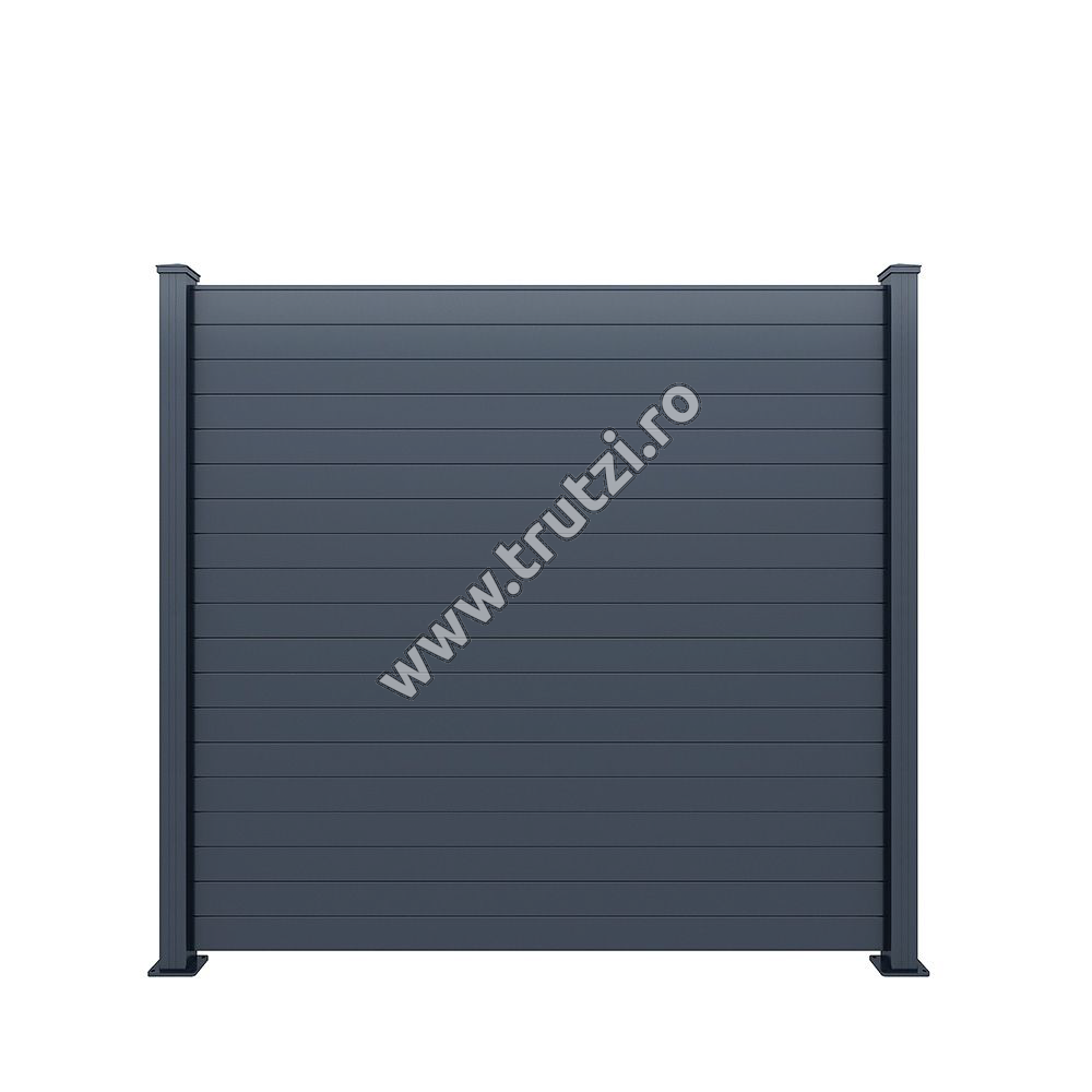 Imagine panou gard aluminiu model forza, l2500xh2000mm, gri ral 7016
