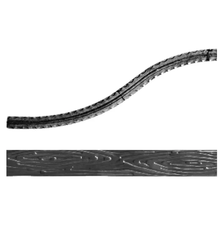 Arcadă “Omega” PA stg sect. 40x4mm amprentat scoarță, H 250-300, L 2000 3931844