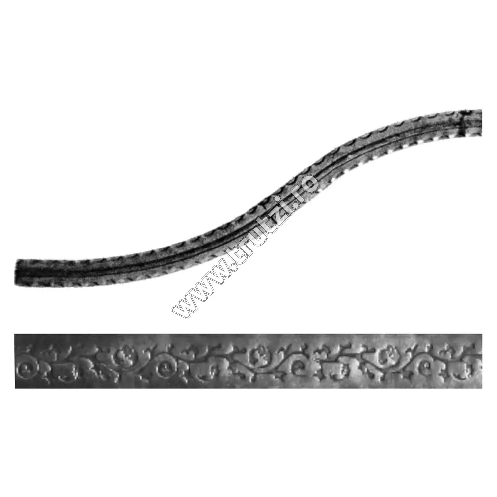 Imagine arcada omega pe stg sect. 40x5mm amprentat floare, h 250-300, l 2000mm