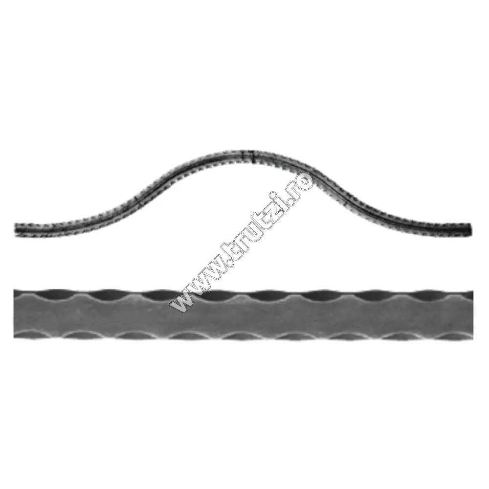 Imagine arcada "omega" sect. 20x5mm amprentat margini, h 210-220mm, l 1000mm