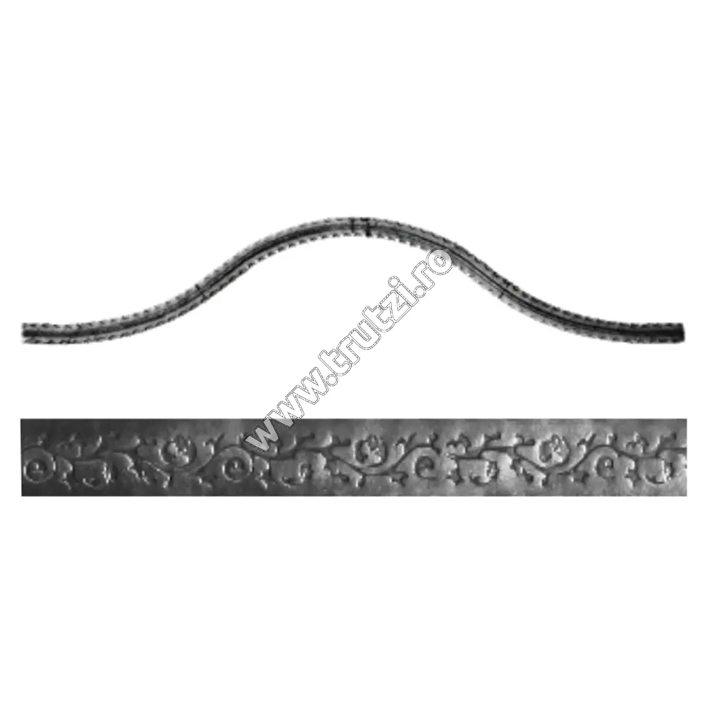 Imagine arcada" omega" sect 25x5 mm amprentat floare , h: 210-220mm , l: 1000mm