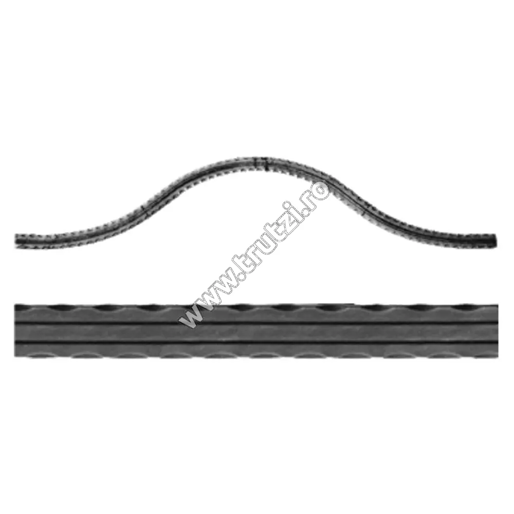 Imagine arcada "omega" sect. 30x5mm amprentat dungi, h 210-220mm, l 1000mm