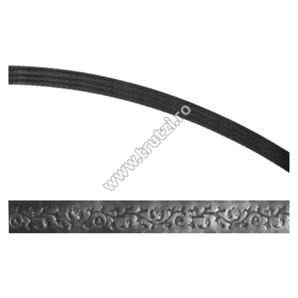 Imagine arcada "semicerc" pe dr sect. 30x5mm amprentat floare, h 250-300, l 2000