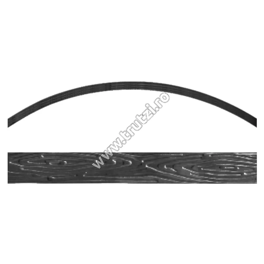 Imagine arcada "semicerc" plasa gard sect. 40x5mm amprentat scoarta, h 230, l 2000