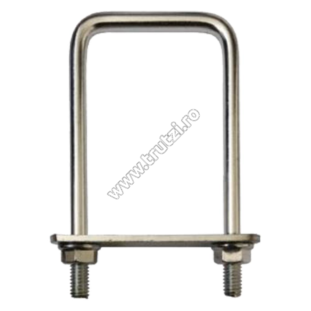 Imagine brida pentru prindere panouri bordurate m6x65mm pe stalp 40x40mm