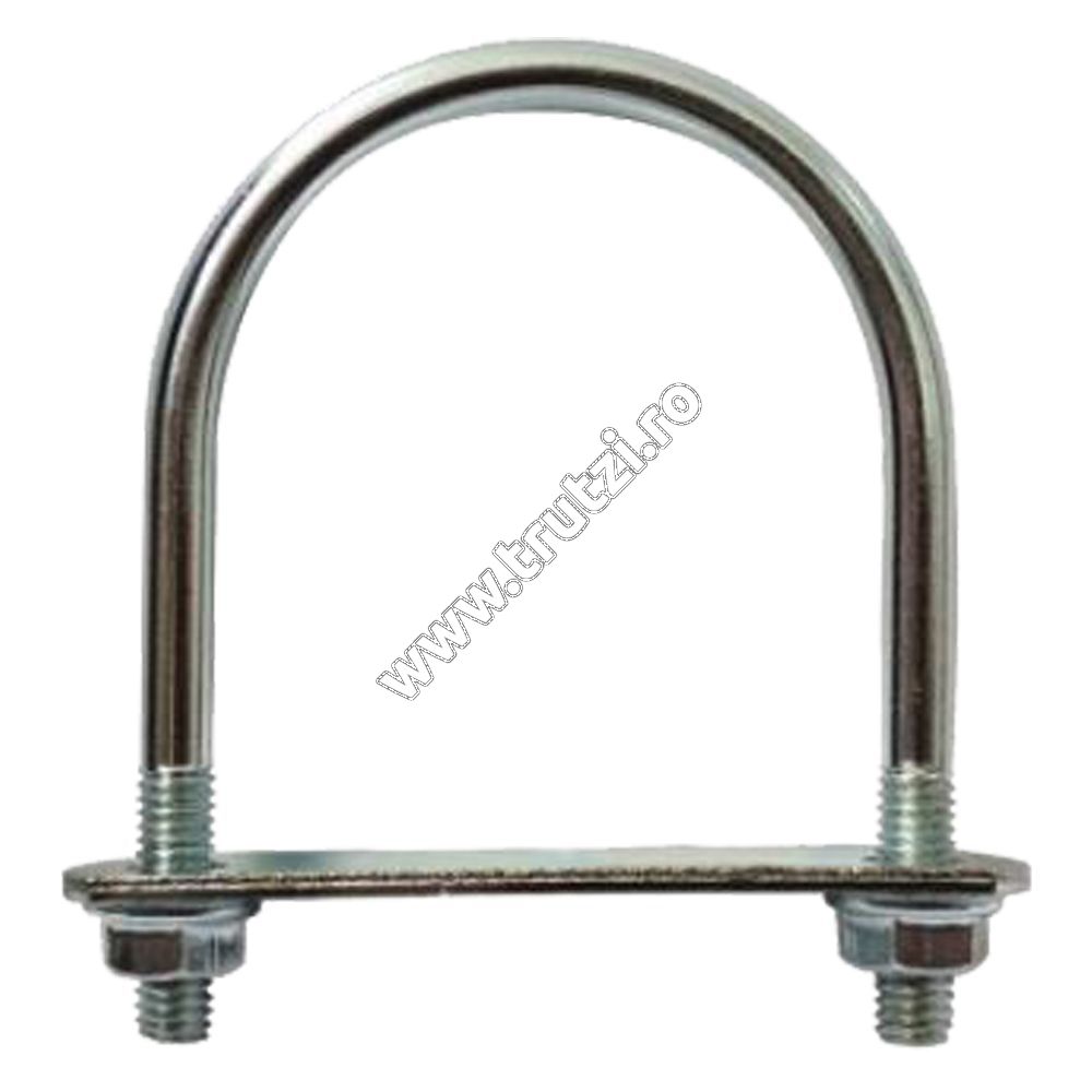 Imagine brida pentru prindere panouri bordurate m6x75mm pe stalp 48.3mm