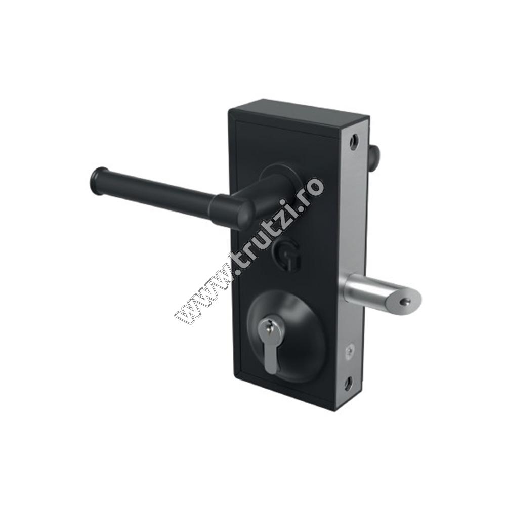 Imagine broasca gatemaster pentru profil 40-60mm cu maner negru, bld4060s