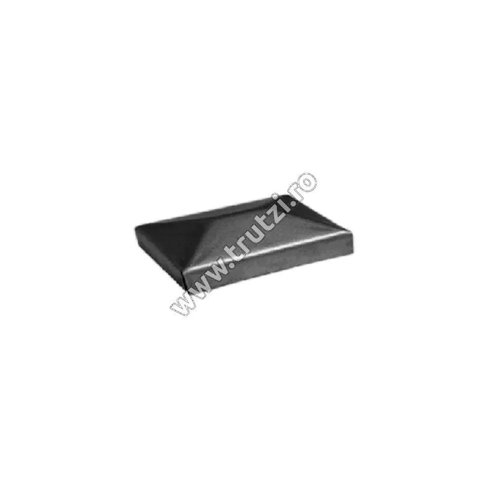 Imagine capac dreptunghiular din tabla baza 80x40mm, gr. 1mm
