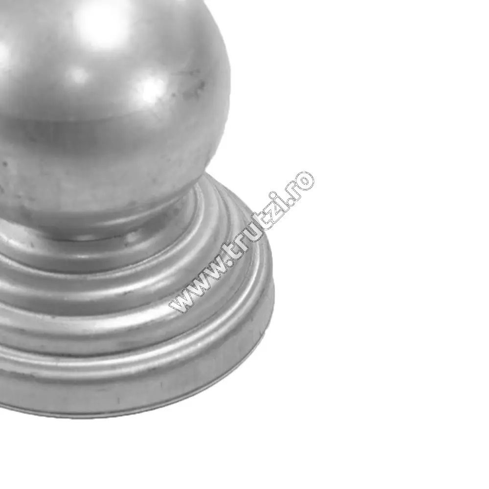 Capac rotund cu bilă din tablă bază fi 100mm, gr. 1mm