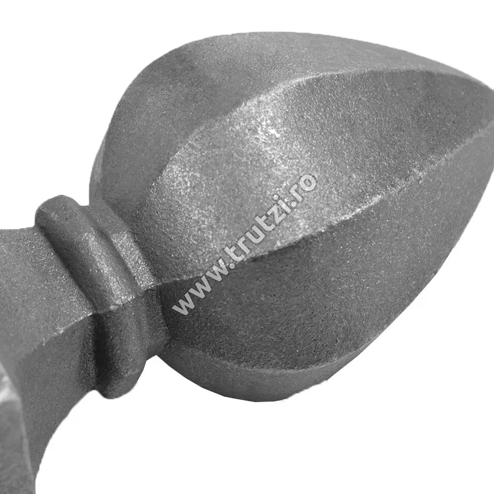 Capăt de stâlp turnat bază 100x100mm, H 180mm