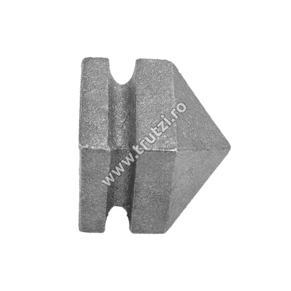 Capăt de stâlp turnat bază 40x40mm, H 55mm