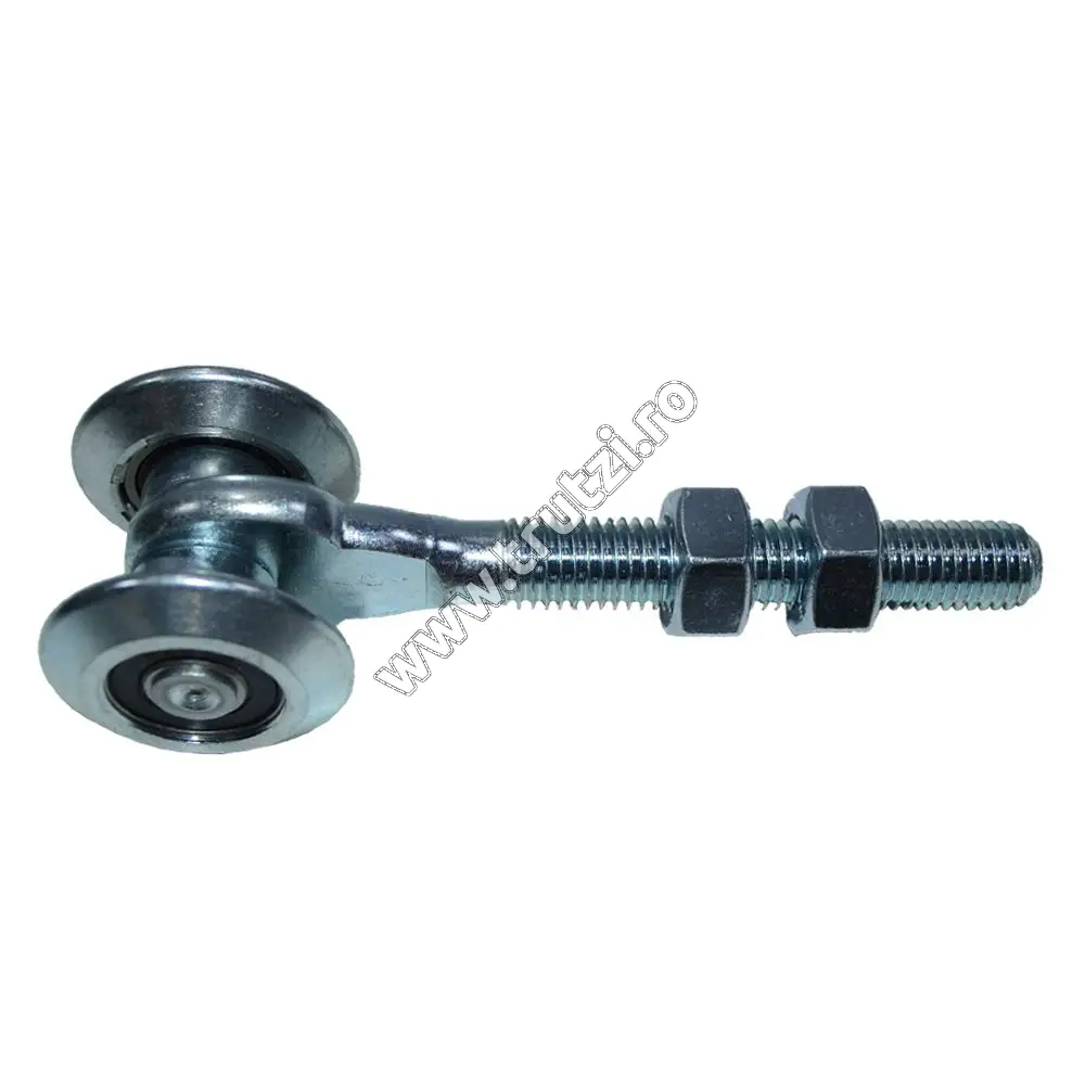 Imagine carucior cu 2 role pentru usi suspendate, d-44mm, c-21mm, c1-11mm, m-m12, h-124m
