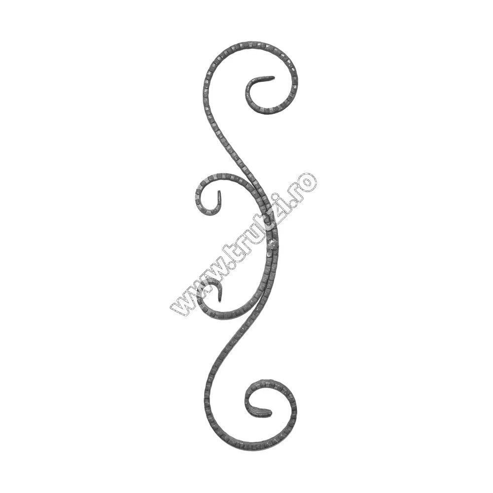 Imagine element  acolada sect 12x5 mm amprentat cant, h 450 mm, l 100 mm