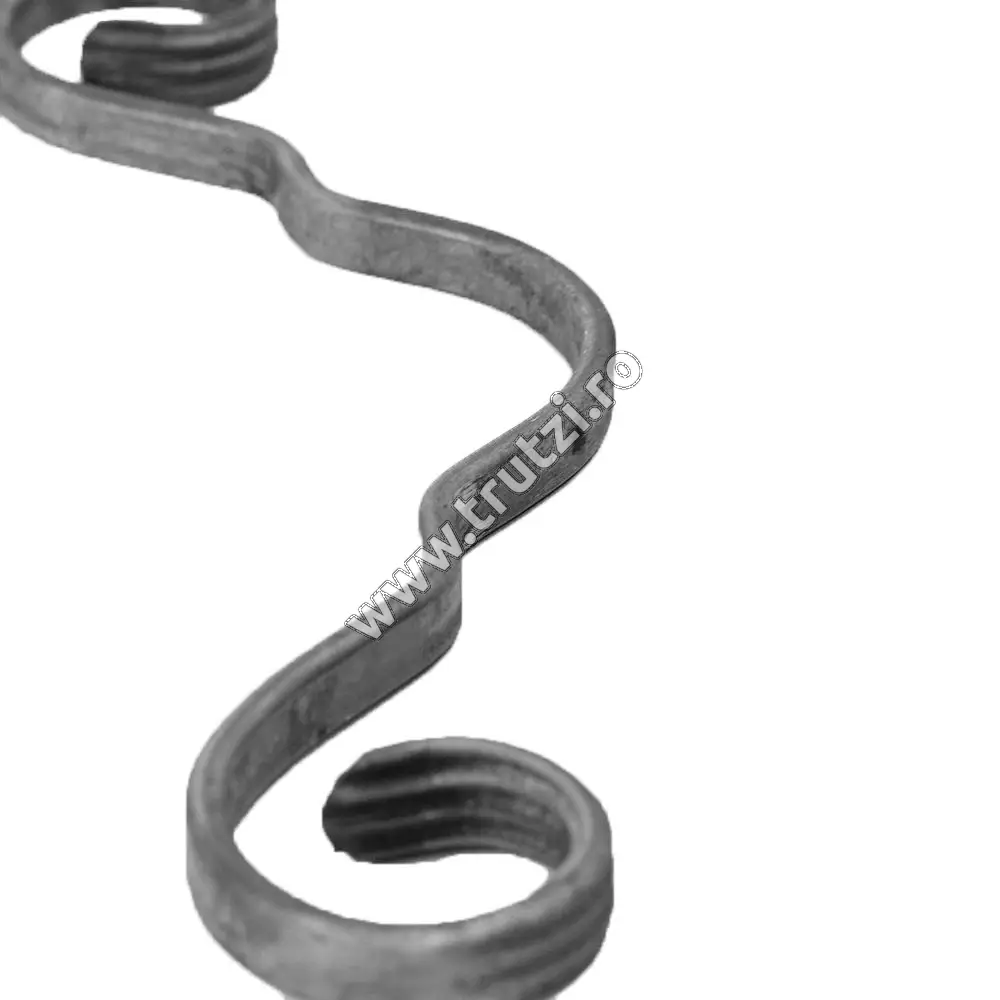 Element acoladă sect. 12x5mm lis, H 260mm, L 75mm