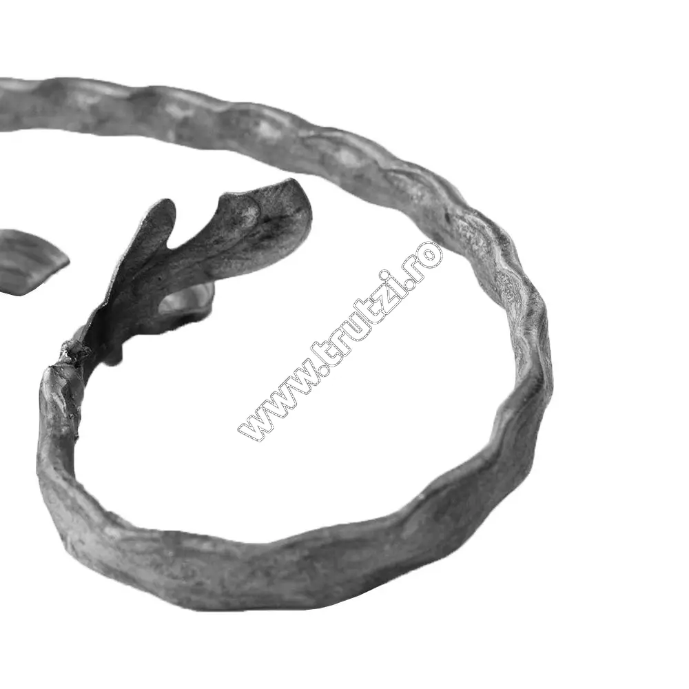 Element “C” cu frunză sect. 12x5mm amprentat, H 200mm, L 120mm