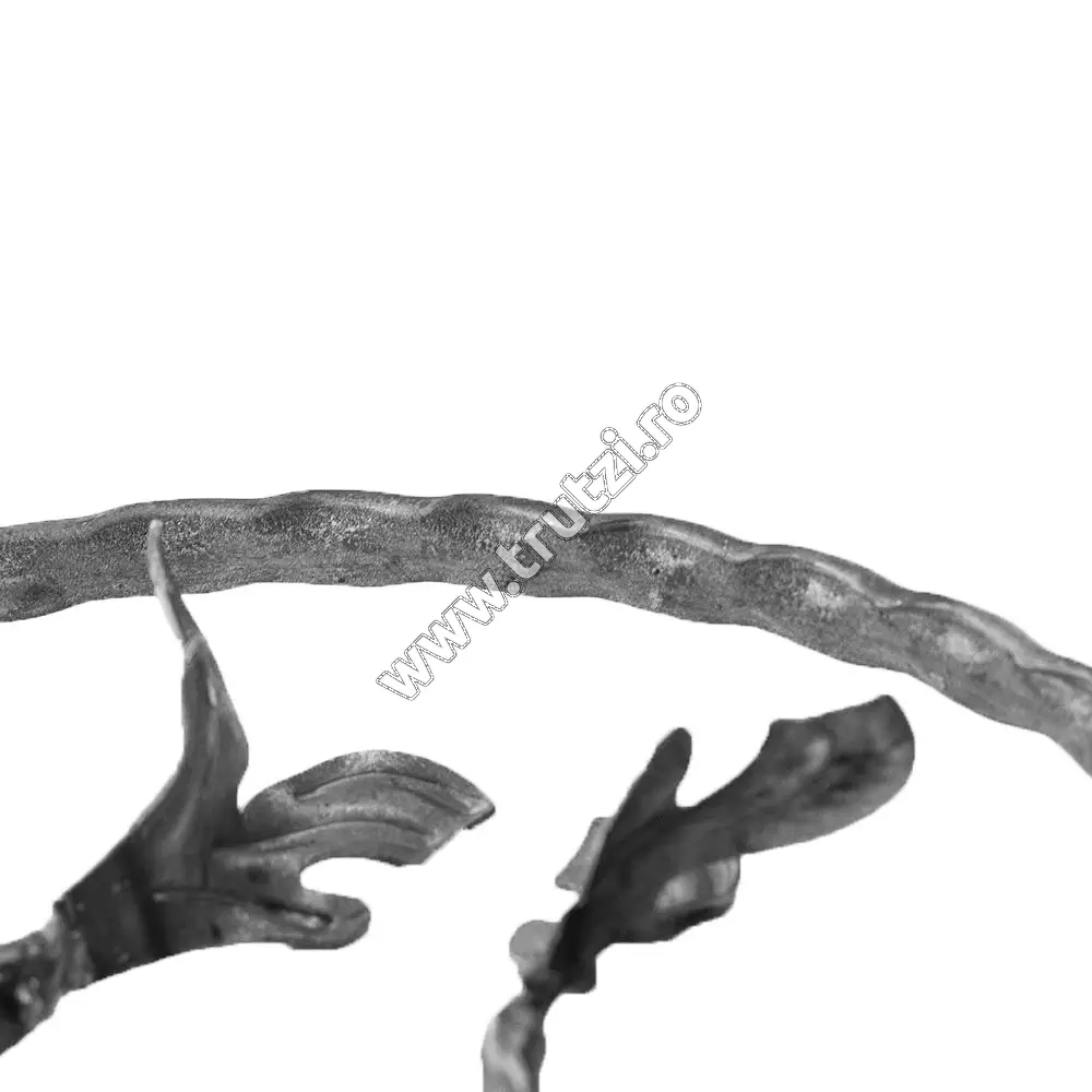 Element “C” cu frunză sect. 12x5mm amprentat, H 200mm, L 120mm