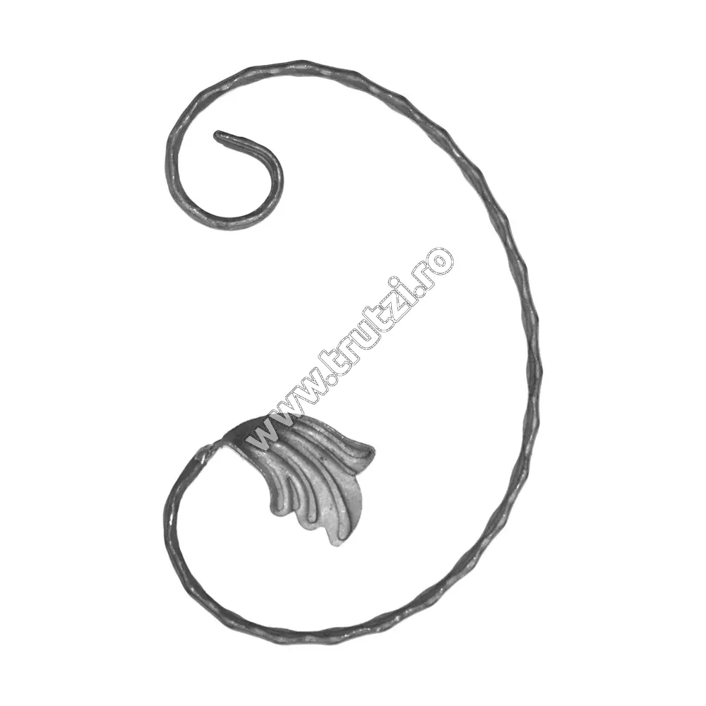 Imagine element "c" cu frunza sect. 12x5mm amprentat, h 210mm, l 140mm