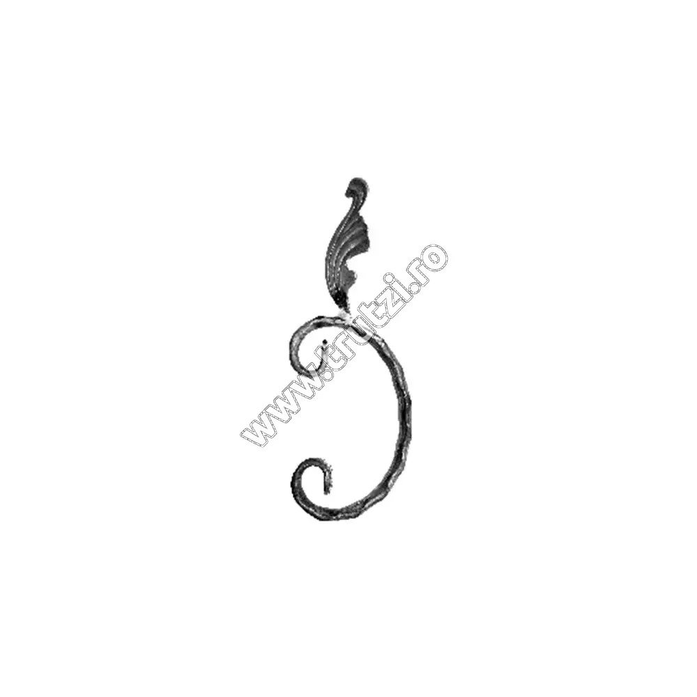 Imagine element "c" cu frunza sect. 12x6mm amprentat, h 210mm, l 70mm