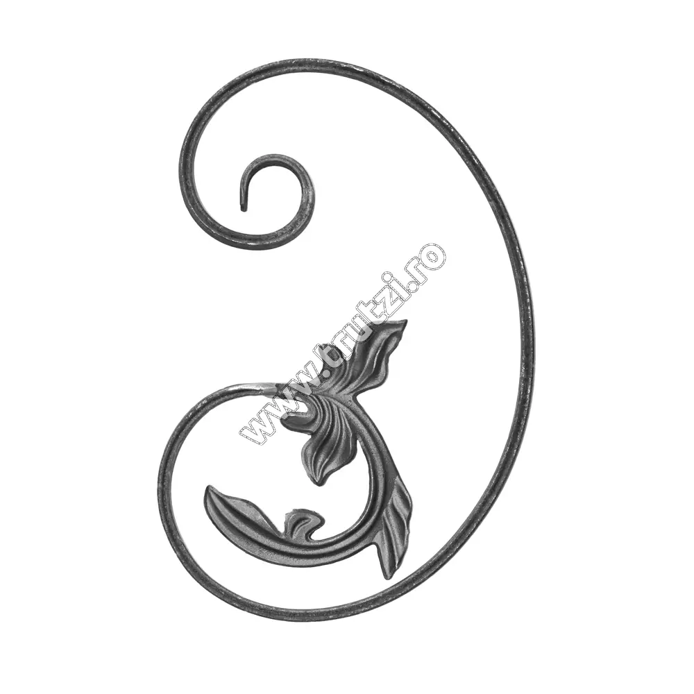 Imagine element "c"cu frunza sect 16x8 mm canelat ,h 380 mm; l 260 mm