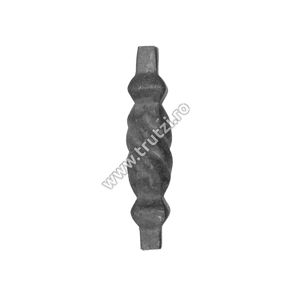 Imagine element de mijloc forjat din otel baza 12x12mm, h 130mm, l 31mm