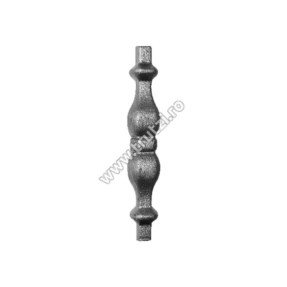 Imagine element de mijloc forjat din otel baza 12x12mm, h 140mm, l 26mm