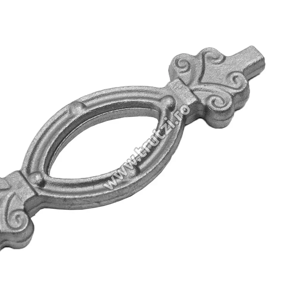 Element de mijloc forjat din oțel bază 12x12mm, H 200mm, L 52mm