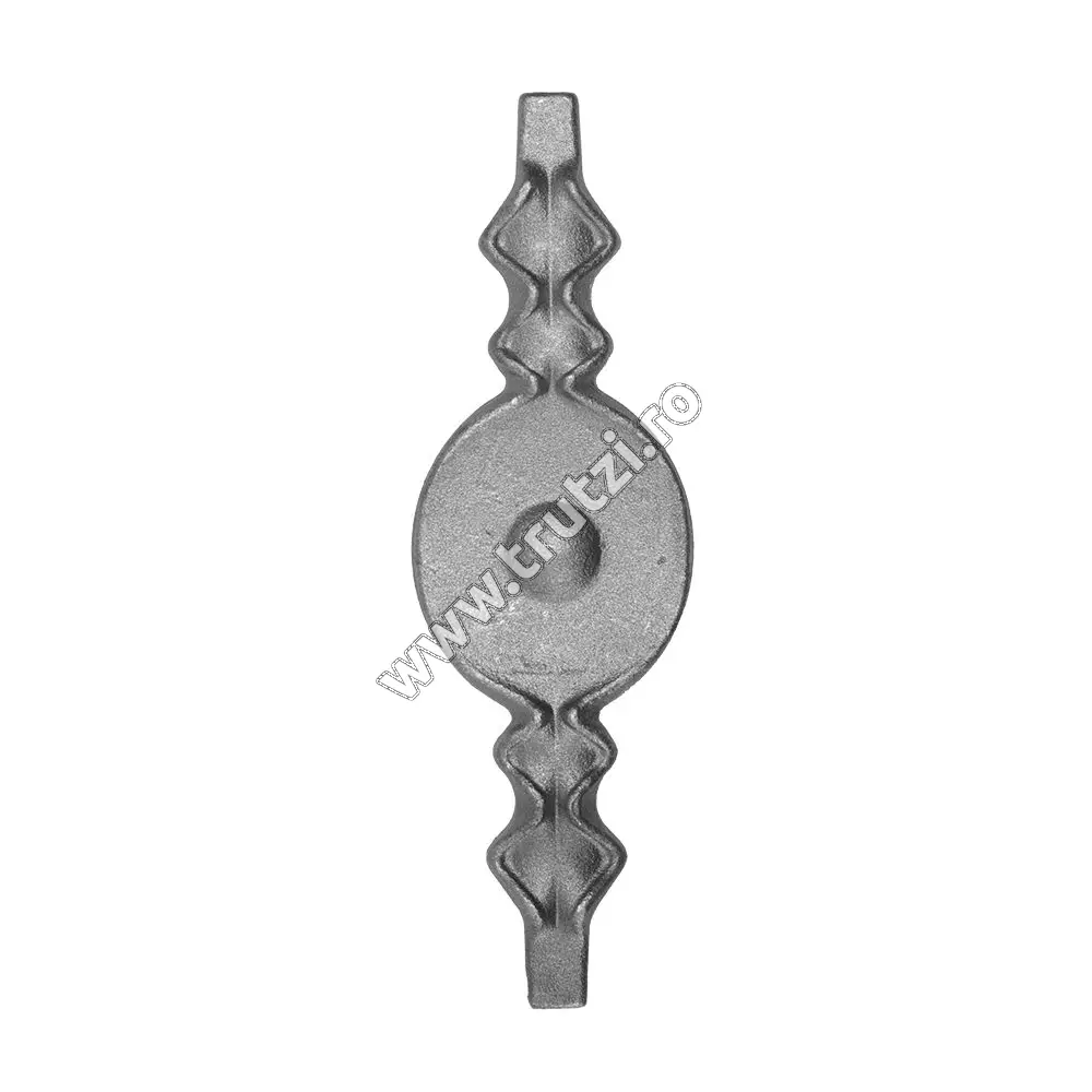 Imagine element de mijloc forjat din otel baza 12x12mm, h 200mm, l 60mm
