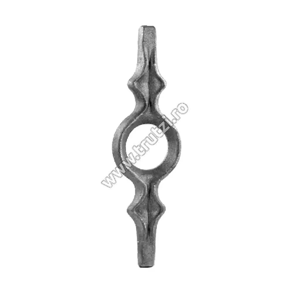 Imagine element de mijloc forjat din otel baza 12x12mm, h 200mm, l 60mm