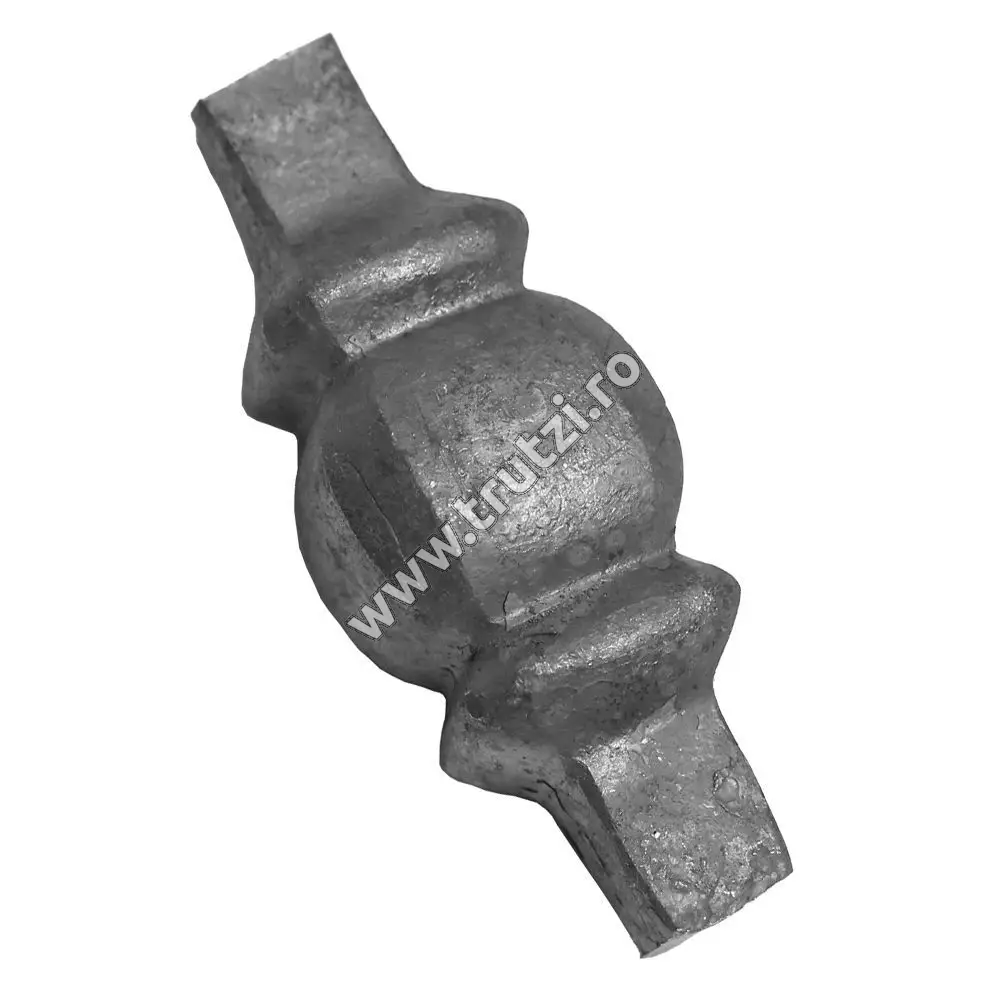Imagine element de mijloc forjat din otel baza 12x12mm, h 70mm, l 37mm