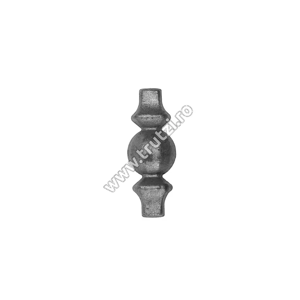 Imagine element de mijloc forjat din otel baza 12x12mm, h 80mm, l 28mm