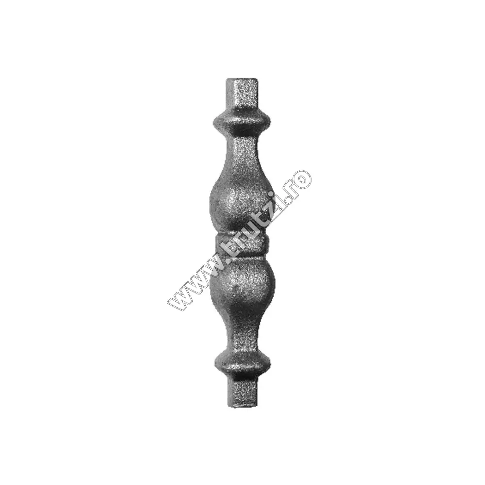 Imagine element de mijloc forjat din otel baza 16x16mm, h 140mm, l 34mm