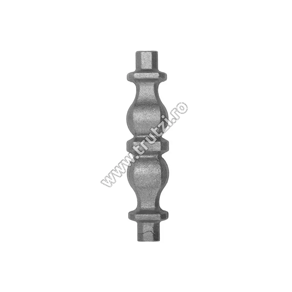 Imagine element de mijloc forjat din otel baza 20x20mm, h 170mm, l 40mm