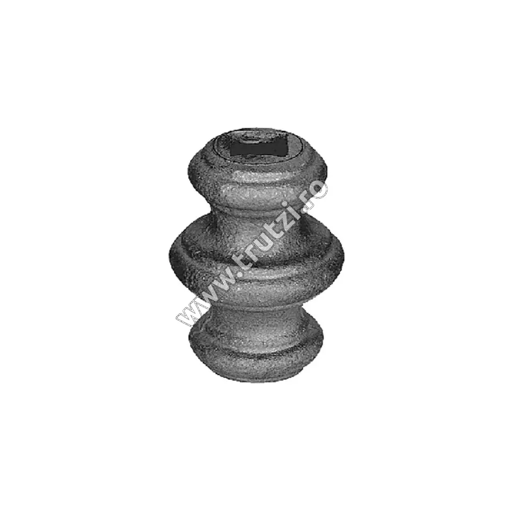 Imagine element de mijloc turnat gaura 16x16mm, h 67mm, l 43mm
