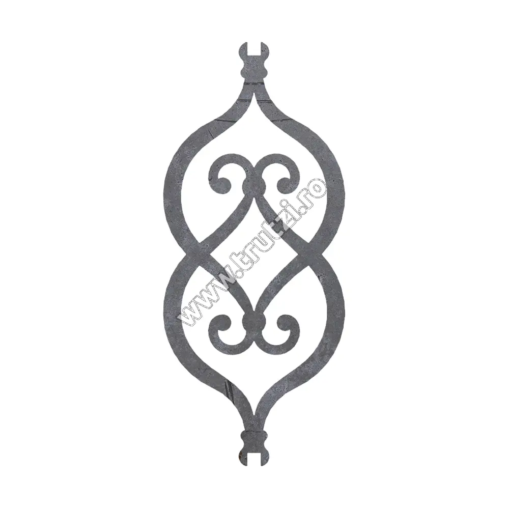Imagine element decorativ decupat din tabla h 375mm, l 165mm, gr. 3mm