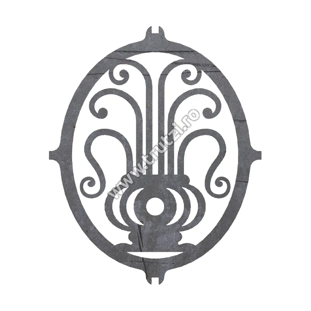 Imagine element decorativ decupat din tabla h 430mm, l 350mm, gr. 3mm