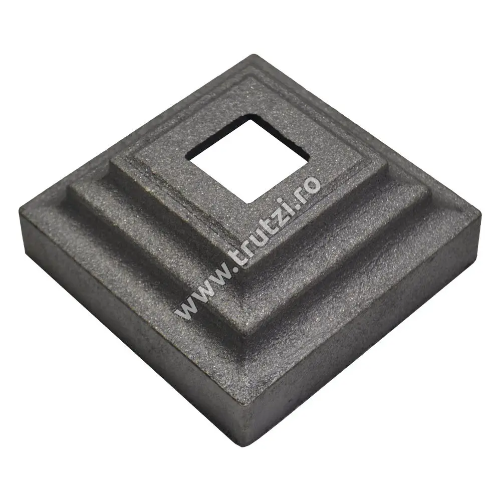 Imagine element mascare turnat 100x100mm, h 44,9mm, gaura 27x27mm, gr. 3.0mm