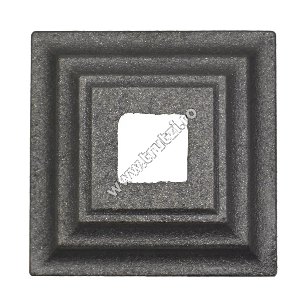 Element mascare turnat 100x100mm, H 44,9mm, gaură 27x27mm, gr. 3.0mm