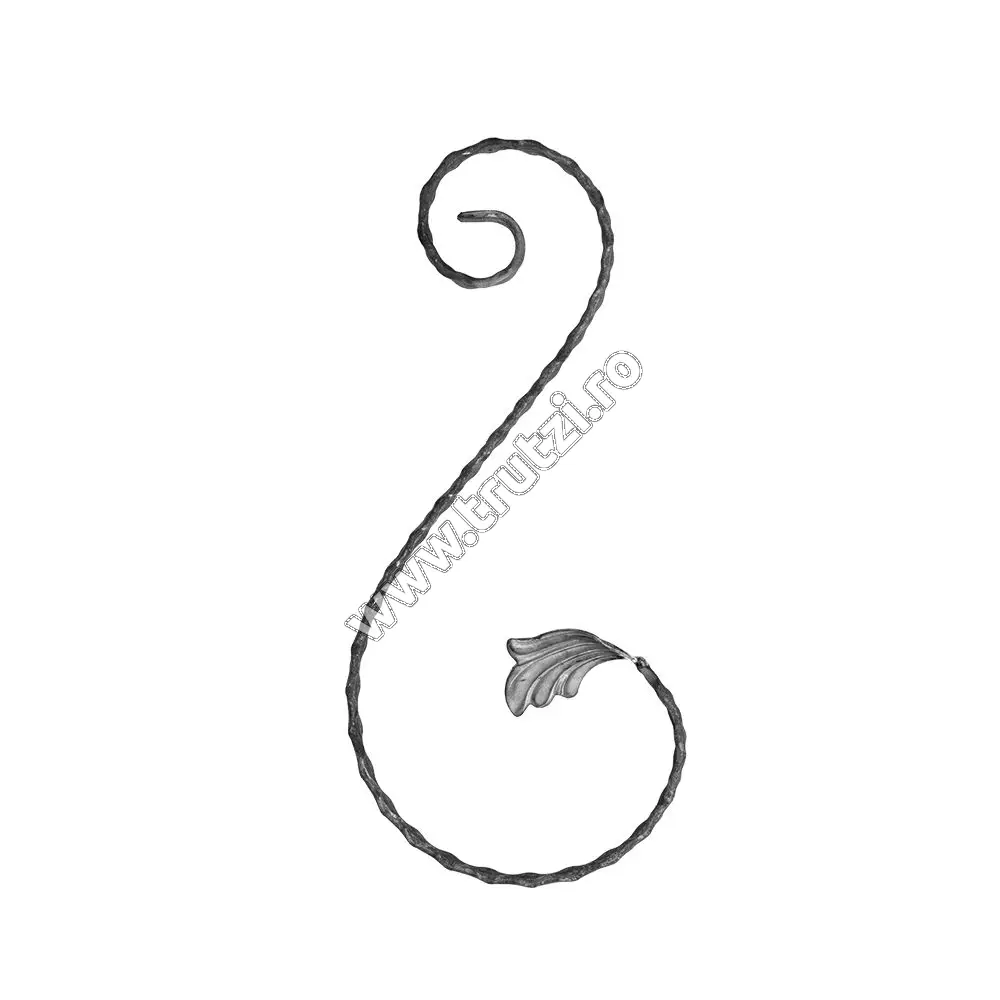 Imagine element " s ' cu frunza sect 12x5 mm amprentat , h 350 mm , l 150 mm