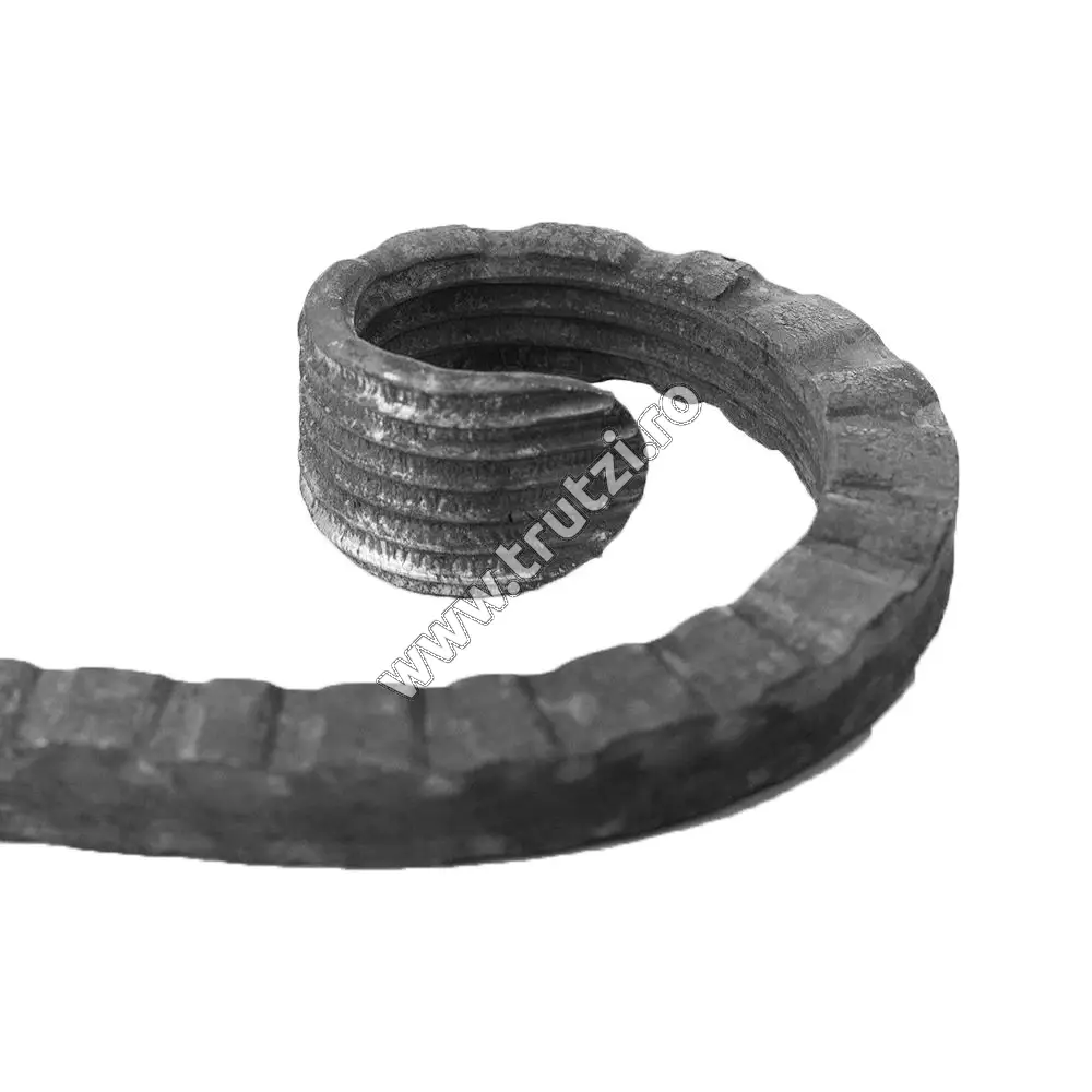 Element virgulă sect. 12x12mm amprentat transversal, H 150mm, L 90mm