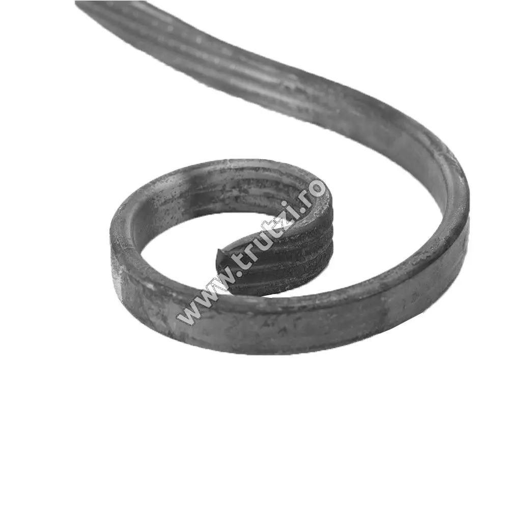 Element virgulă sect. 12x5mm lis, H 150mm, L 80mm