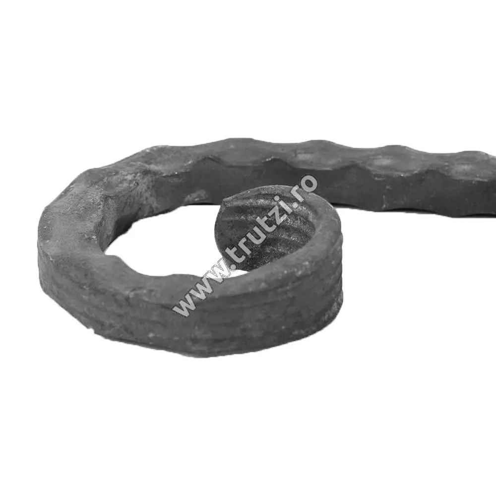 Element virgulă sect. 14x14mm amprentat, H 150mm, L 90mm