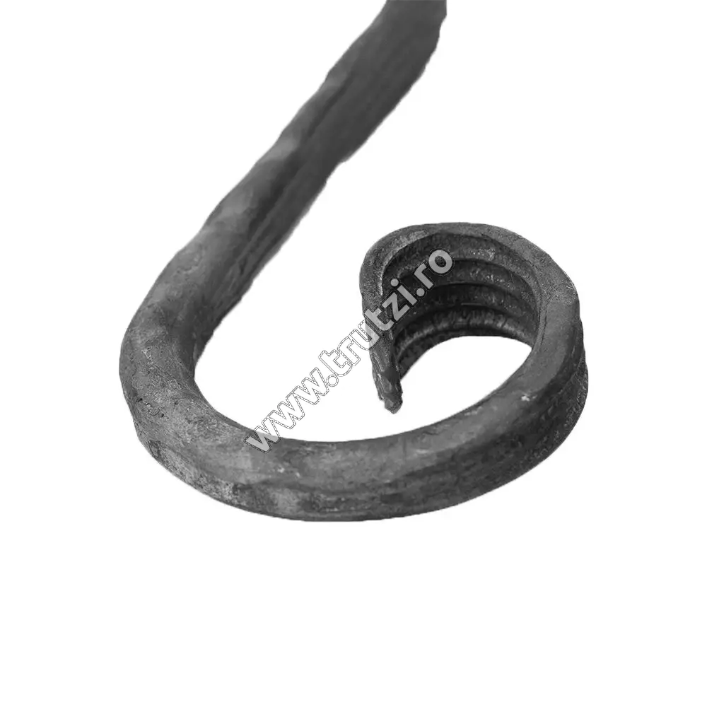 Element virgulă sect. fi 12mm amprentat, H 150mm, L 90mm