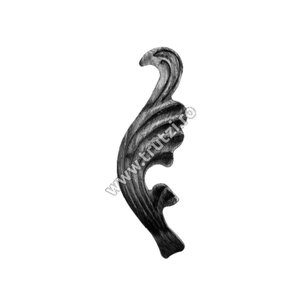 Imagine frunza din tabla ambutisata h 110mm, l 40mm, gr. 2mm