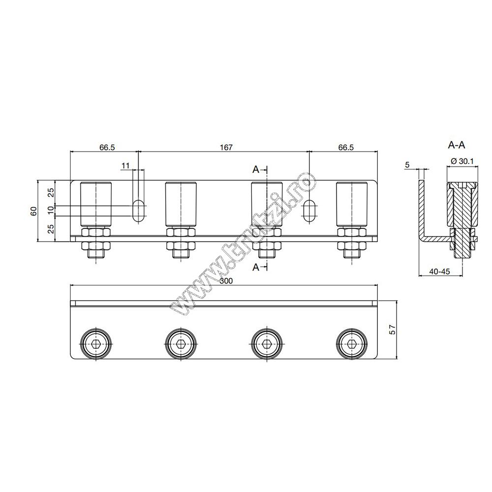 Ghidaj 4 role pentru kit Ranger Comunello, RG-254