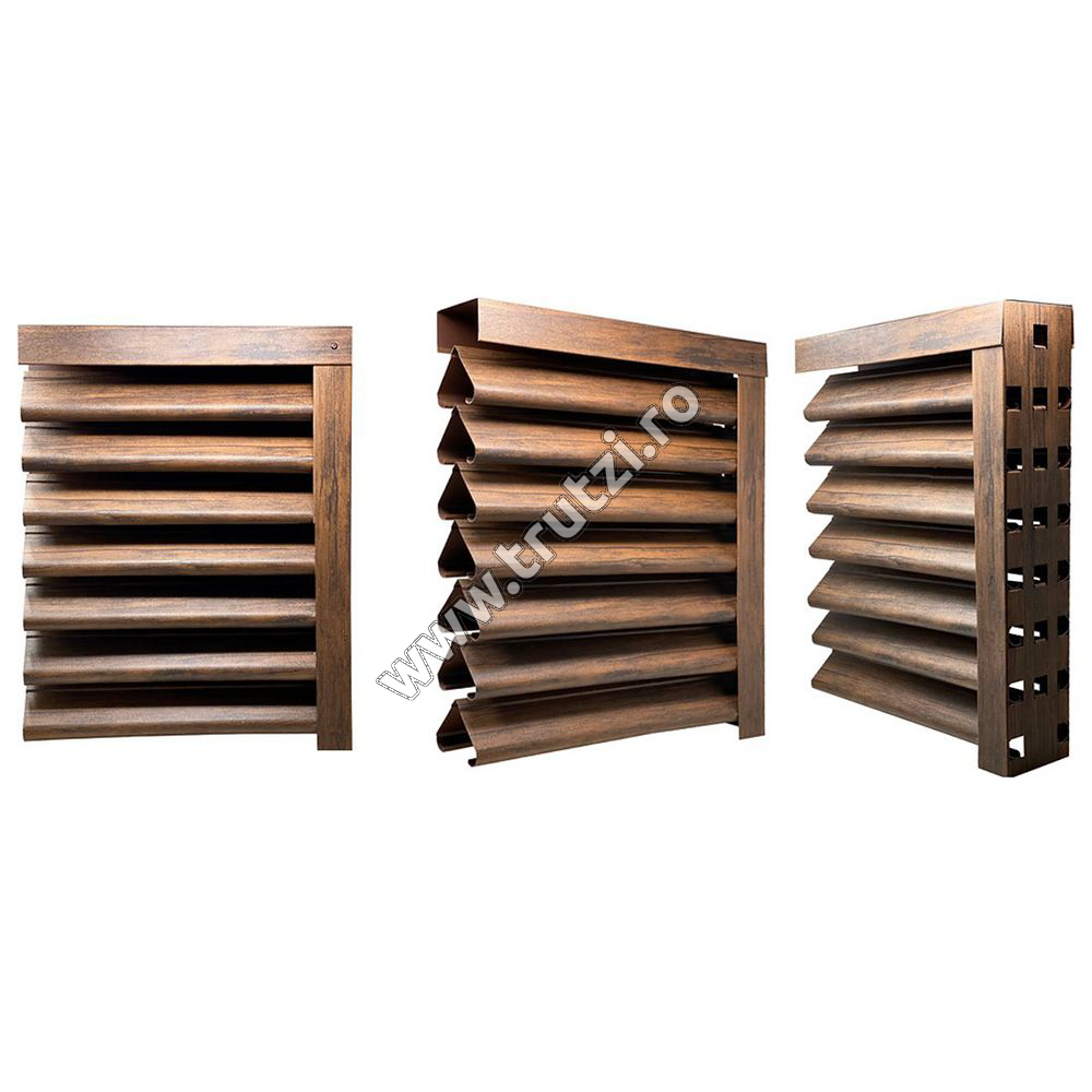 Imagine kit gard jaluzea model piramida imitatie lemn/piatra