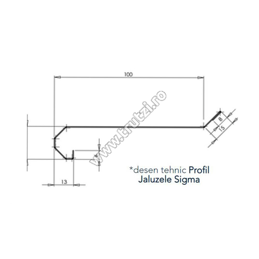Kit Gard Jaluzea Model Sigma Imitație Lemn Dublu