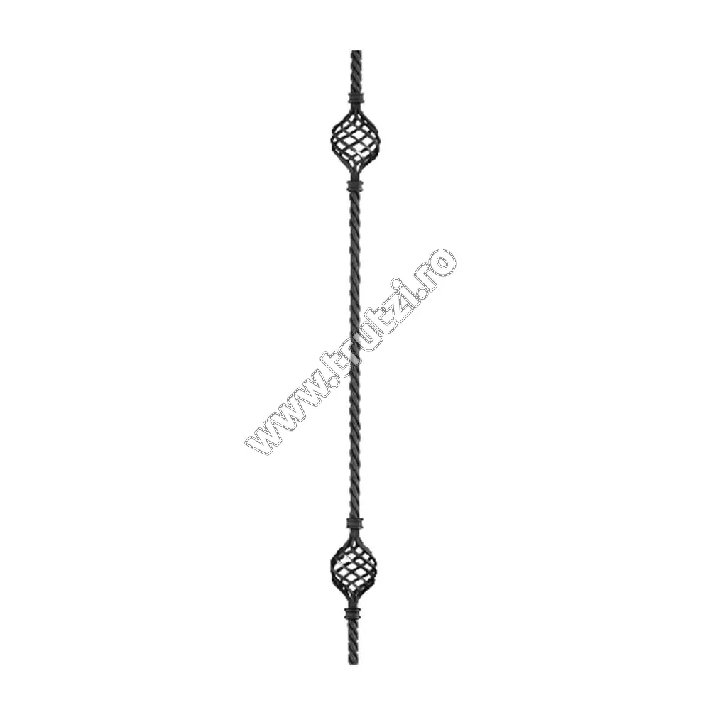 Imagine montant balustrada sect. 12x12mm rasucit, h 900mm, l 60mm